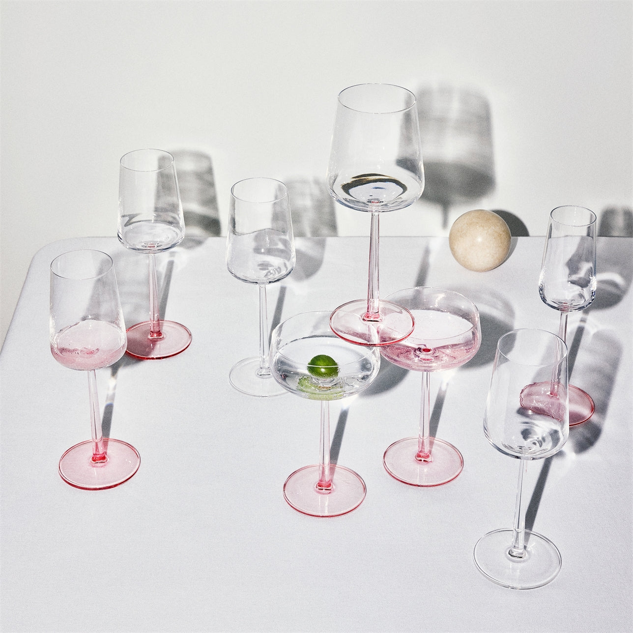 Essence rodewijnglas 45 cl. - roze 2 stuks