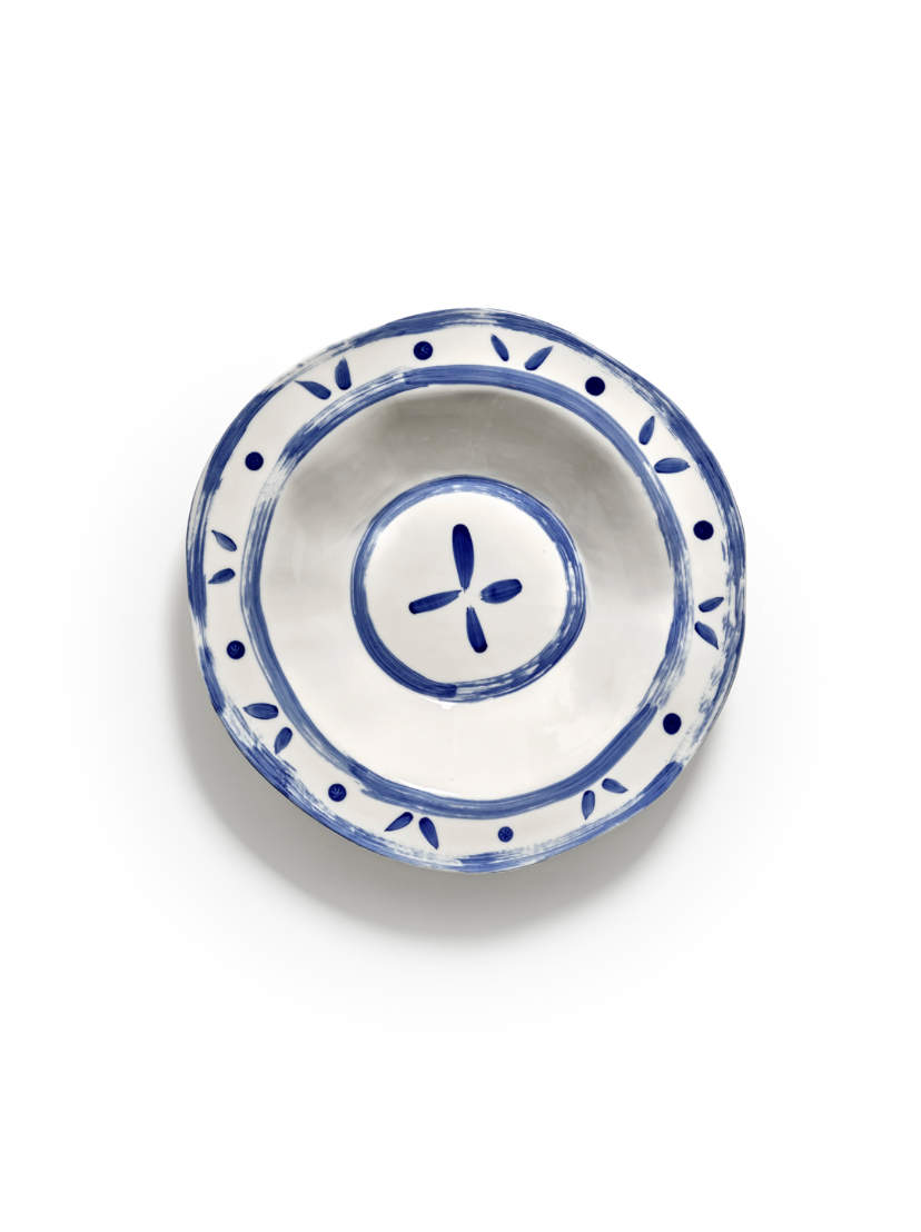 Serax The Line-up Serveerschaal 02 wit/blauw