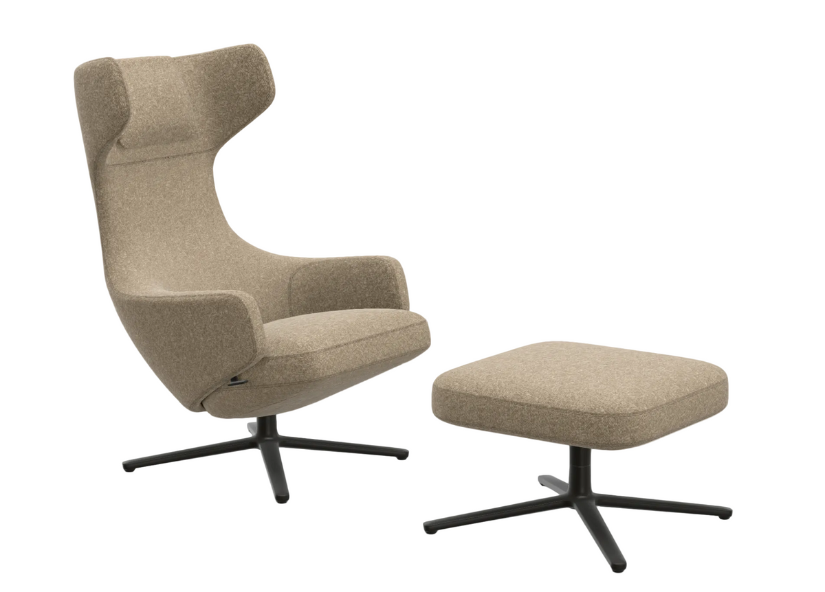 Promotie: fauteuil Grand Repos + Ottoman cadeau - (stof Nubia)