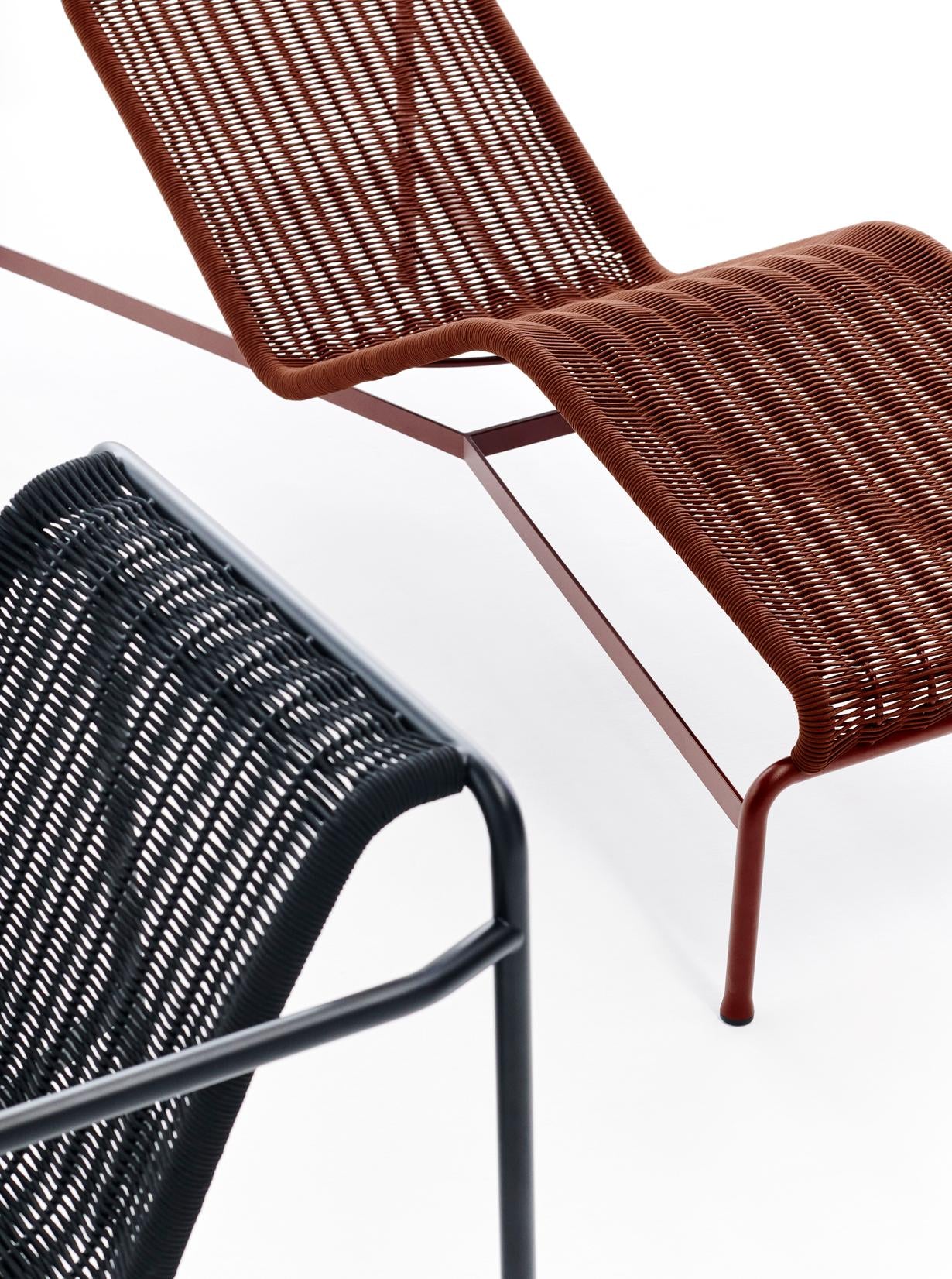 Palissade Cord Loungestoel met armleuning