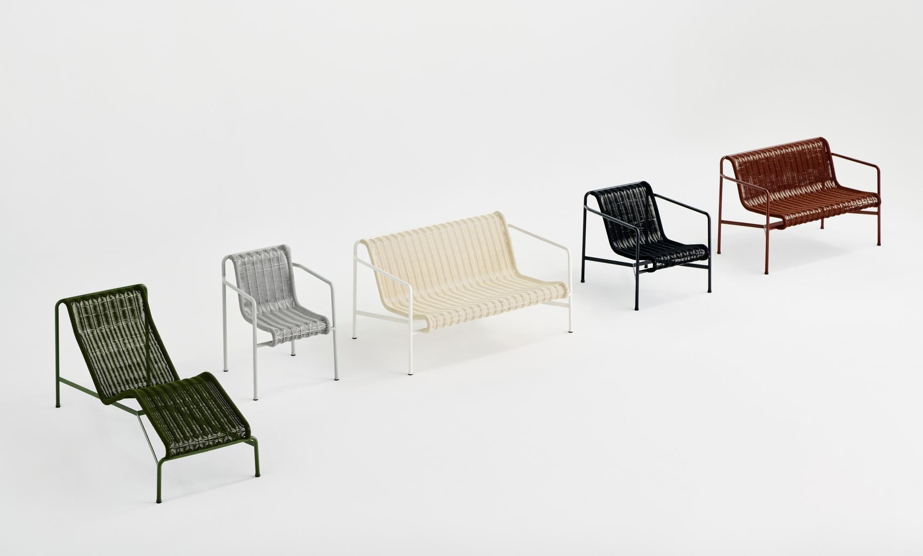 Palissade Cord Loungestoel met armleuning