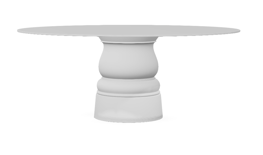 Container Table New Antiques HPL wit - Ø 180 cm.