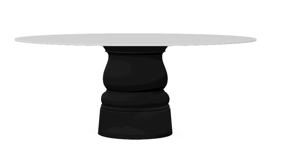 Container Table New Antiques HPL zwart - Ø 180 cm.