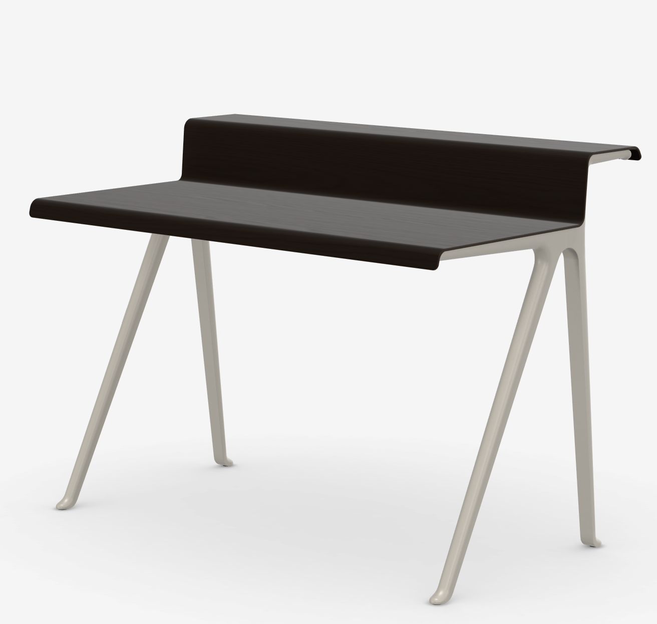 Courier bureau donker eiken gelakt