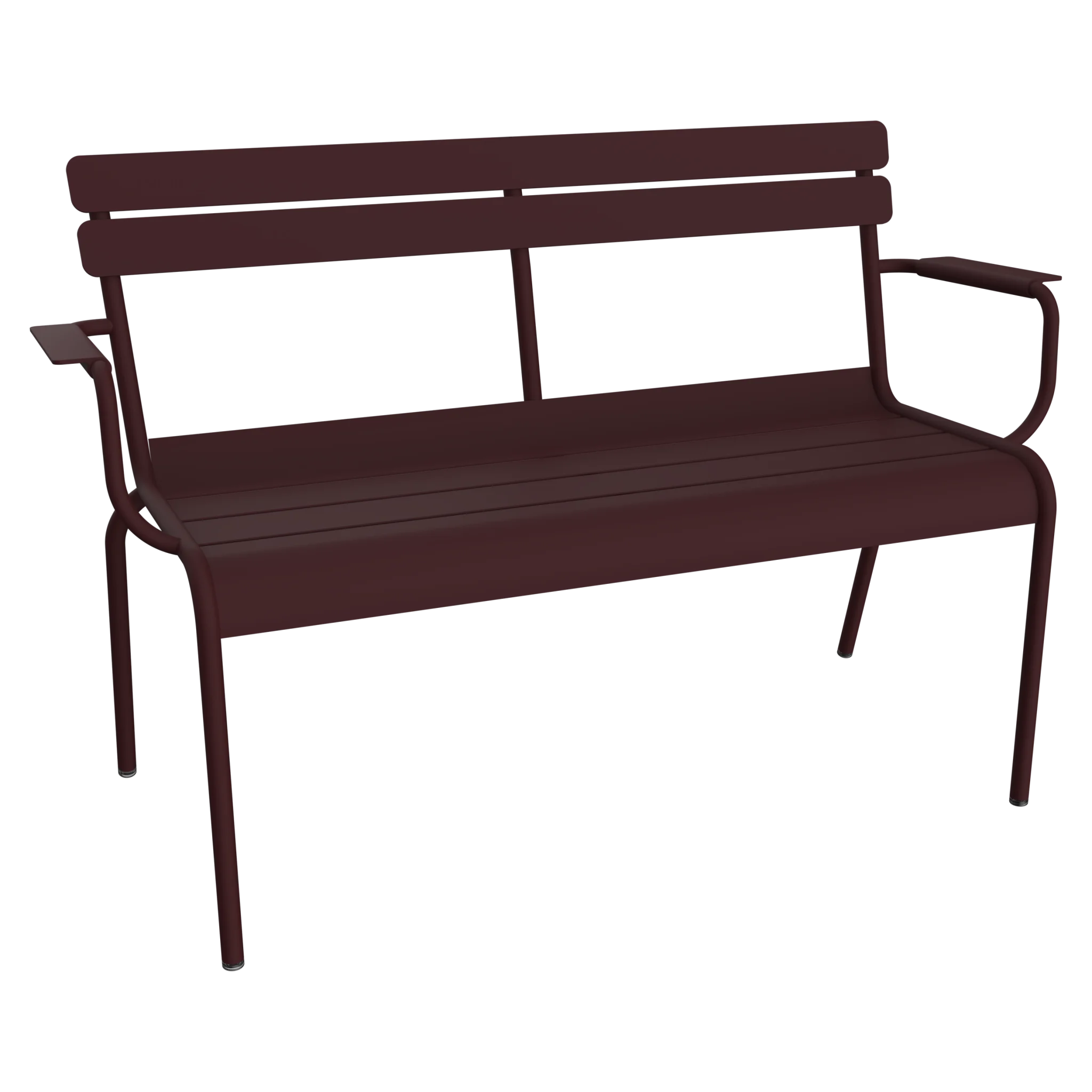 Fermob tuinbank met armen en rugleuning Luxembourg - black cherry