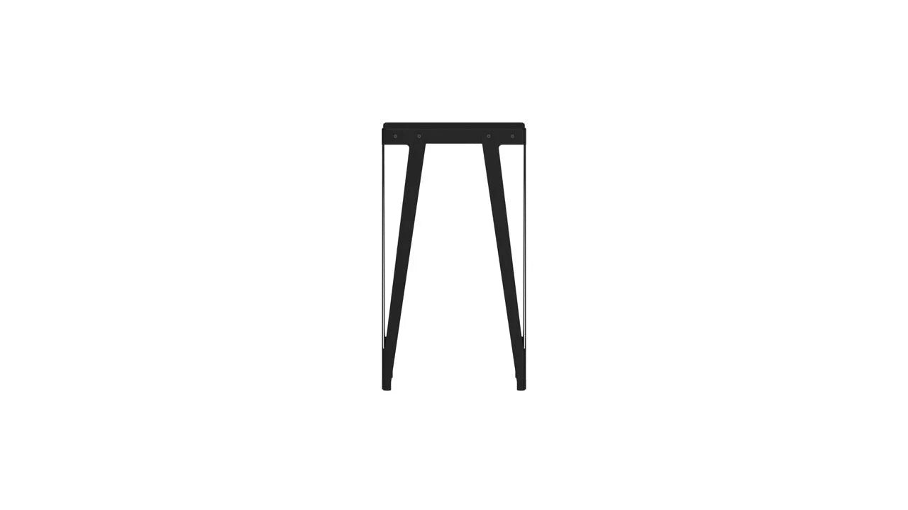 Zwarte metalen bijzettafel van Hoge Tafel Lloyd 60 x 60 in moderne inrichting