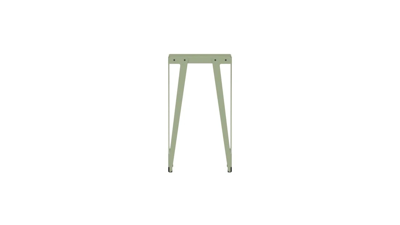 Lichtgroene metalen tafelpoten van Hoge Tafel Lloyd 60 x 60 voor een moderne uitstraling