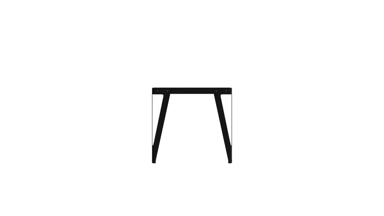 Minimalistische zwarte tafel Lloyd 80 x 230 cm, een staaltje Dutch design