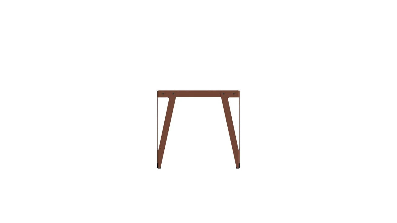 Brown houten tafel Lloyd van 80 x 230 cm, een slim staaltje Dutch design