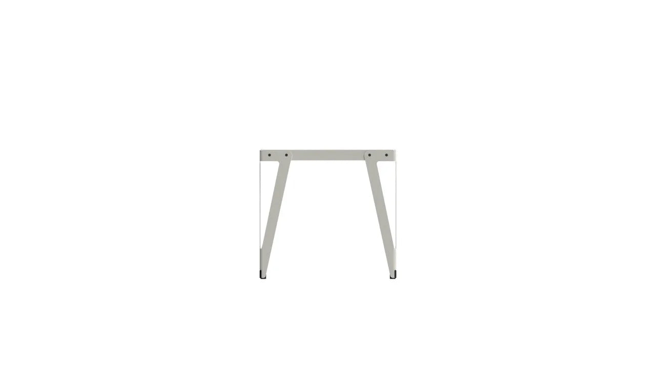 Witte metalen tafelpoten van Tafel Lloyd - 80 x 230 cm, Slim Staaltje Dutch Design