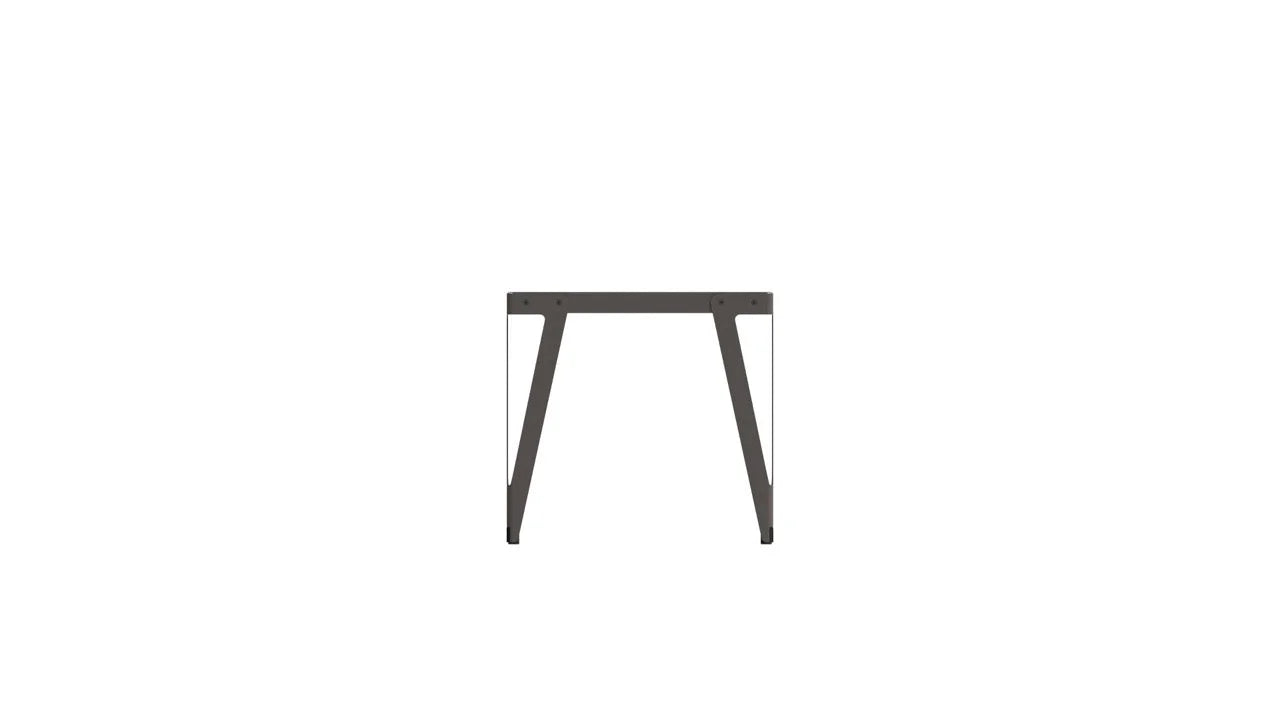 Donkergrijze bijzettafel Tafel Lloyd met Slim Staaltje Dutch design