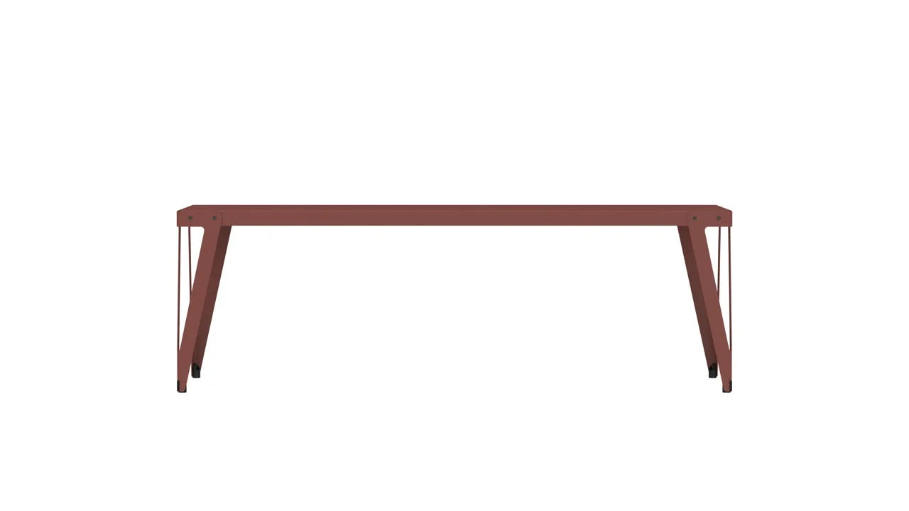Brown houten tafel Lloyd van 80 x 230 cm, een slim staaltje Dutch design