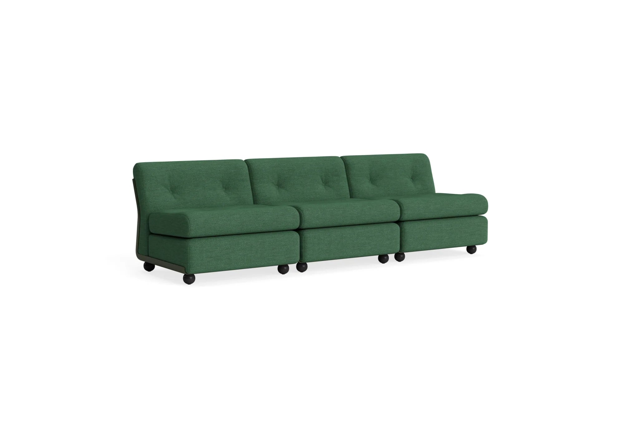 Hay Design Amanta Sofa stof 3 zits - Bottle Green Shell & Upholstery Mode 040