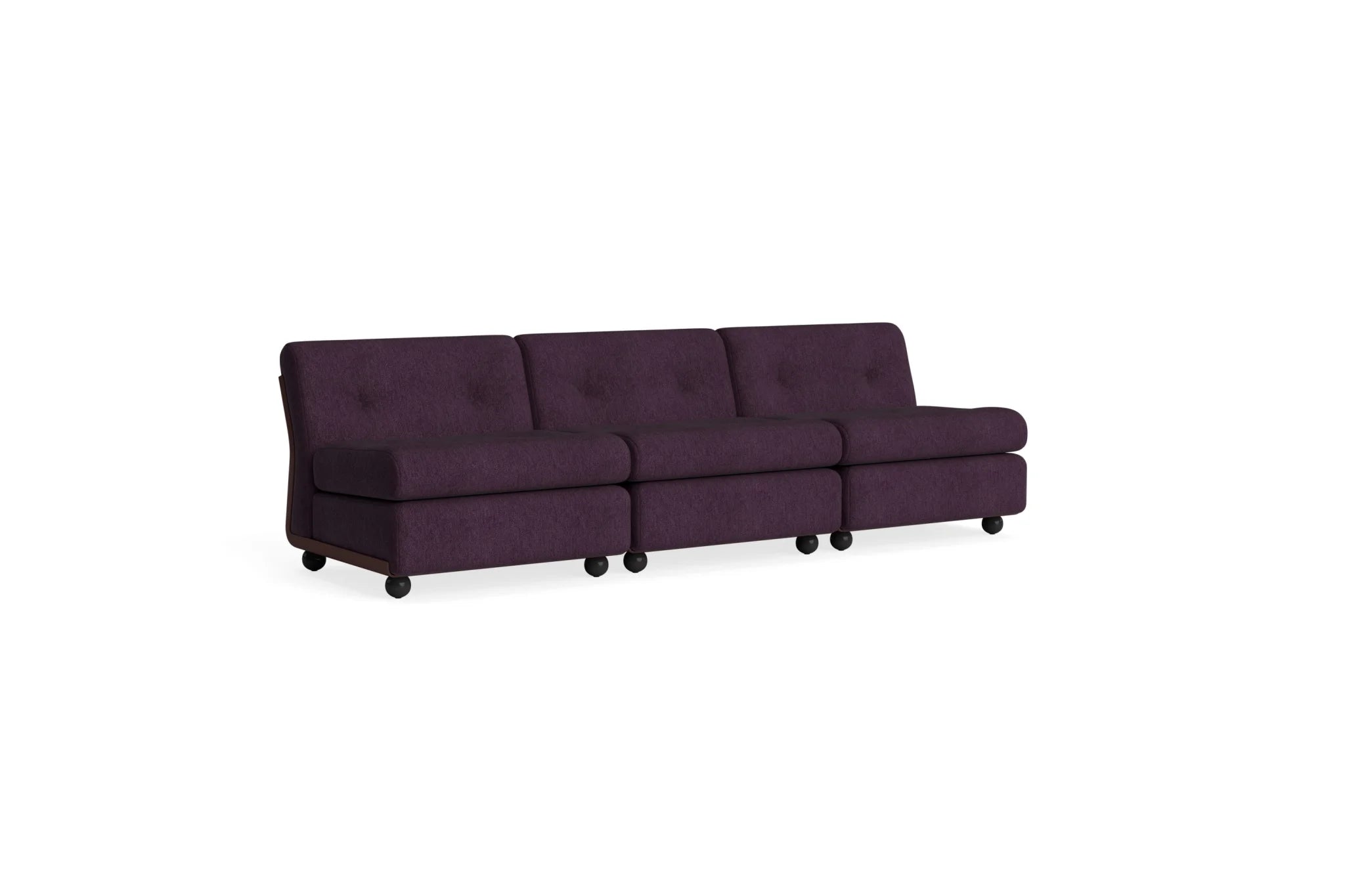 Hay Design Amanta Sofa stof 3 zits - Burgundy Red Shell & Upholstery Turf Burgundy