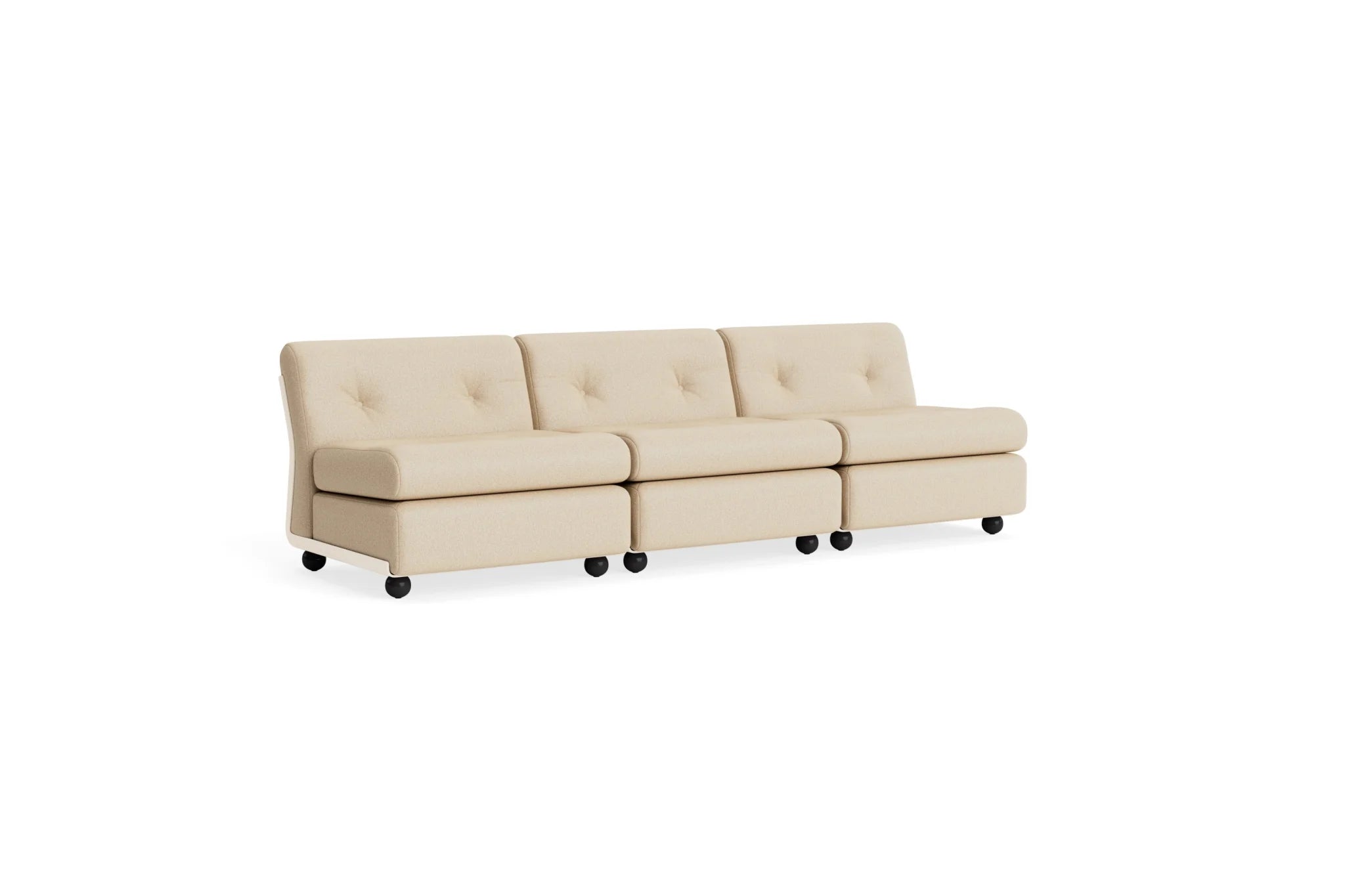 Hay Design Amanta Sofa stof 3 zits - Cream Beige Shell & Upholstery Hallingdal 220