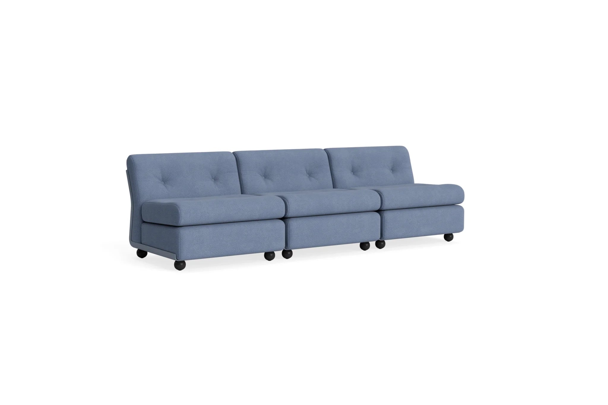 Hay Design Amanta Sofa stof 3 zits - Frost Blue Shell & Upholstery Osumi 30
