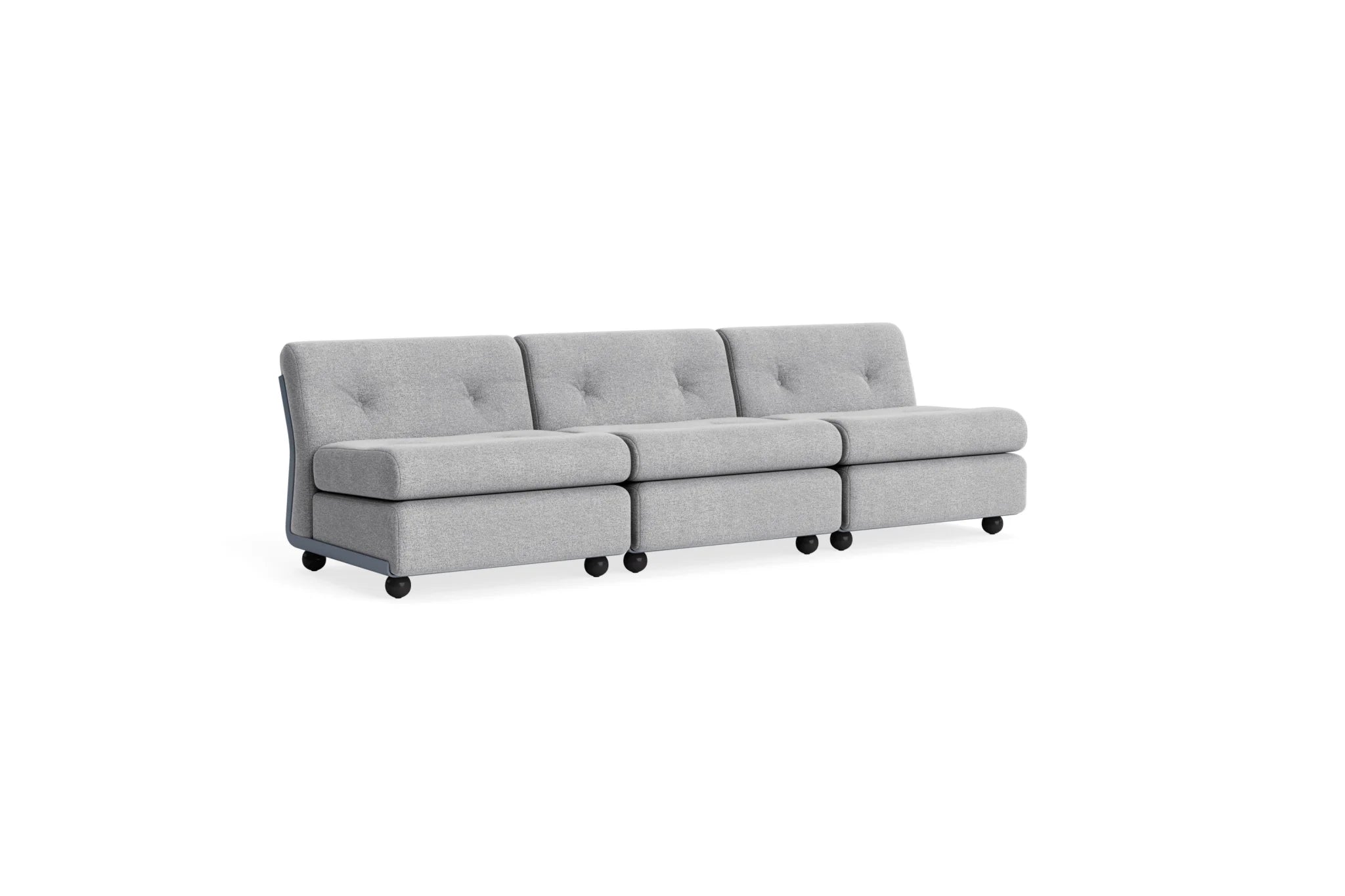 Hay Design Amanta Sofa stof 3 zits - Frost Blue Shell & Upholstery Hallingdal 130