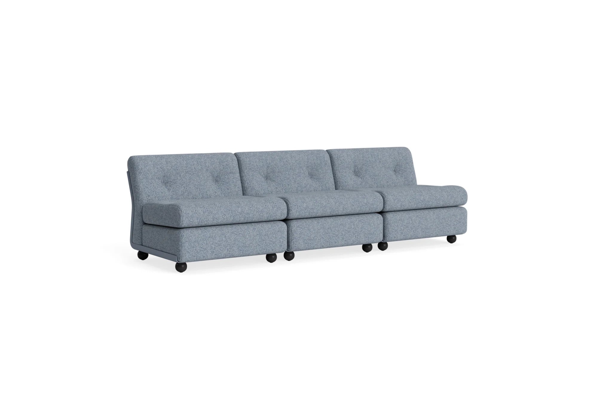Hay Design Amanta Sofa stof 3 zits - Frost Blue Shell & Upholstery Vanir 733