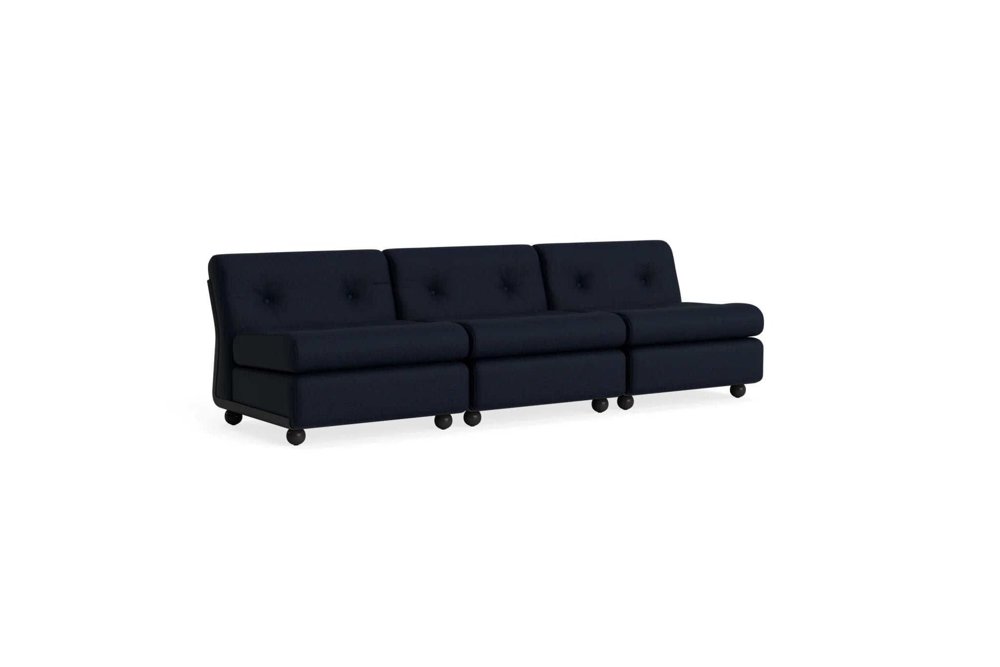 Hay Design Amanta Sofa stof 3 zits - Seater Anthracite & ShellUpholstery-Maglia-Blue Black