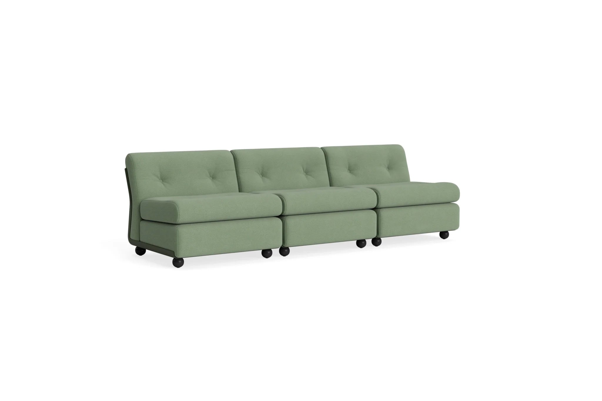 Hay Design Amanta Sofa stof 3 zits - seater Bottle green & shell Upholstery Osumi 27