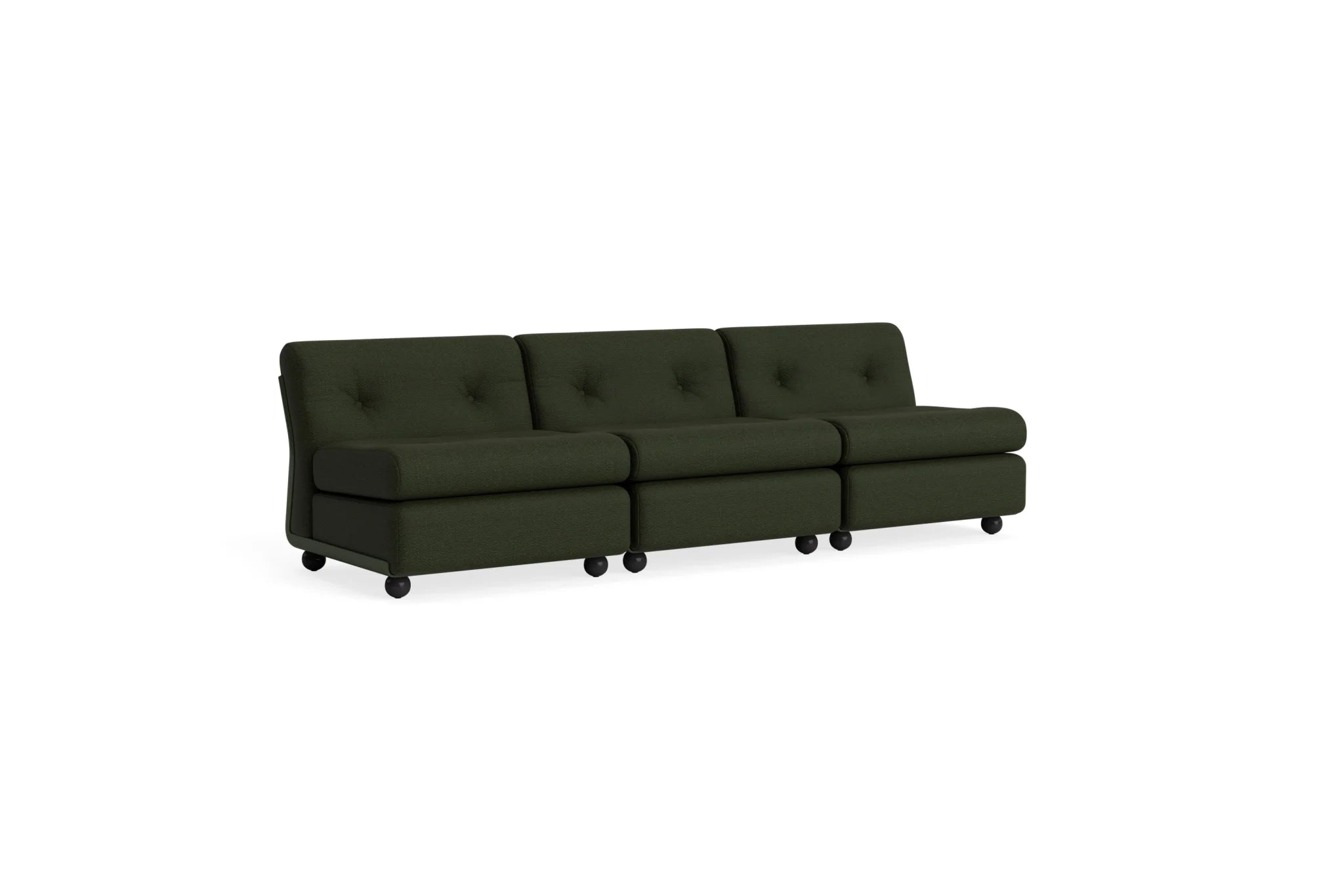 Hay Design Amanta Sofa stof 3 zits - seater Bottle green & shell Upholstery Maglia Dark green