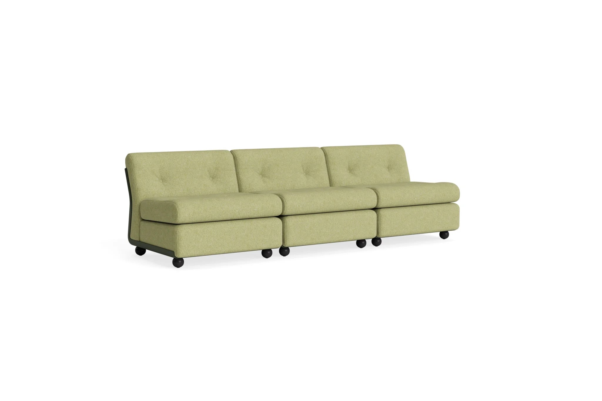 Hay Design Amanta Sofa stof 3 zits - Seater Bottle Green Shell & Upholstery-Vanir-943