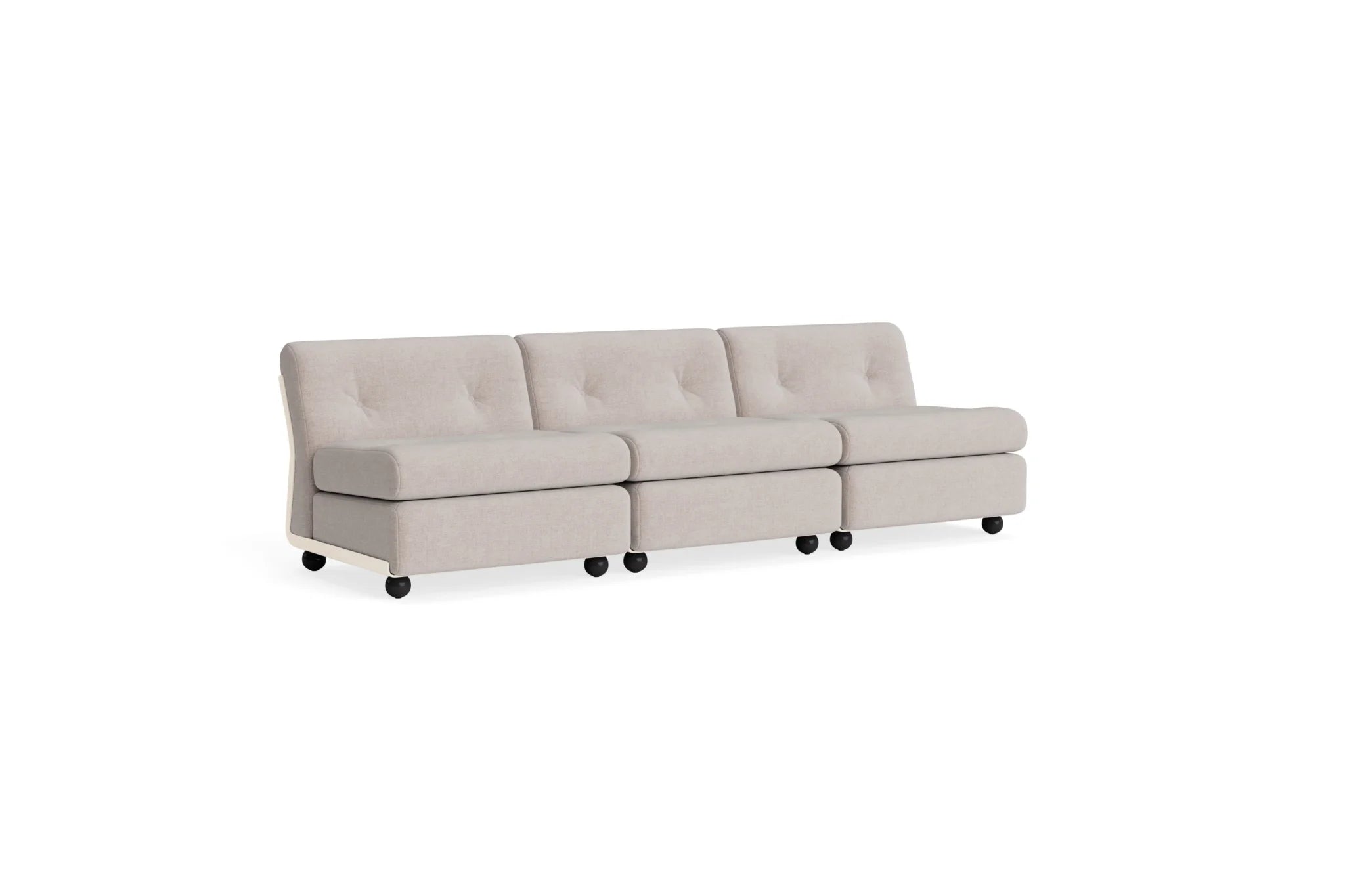 Hay Design Amanta Sofa stof 3 zits - Seater Cream Beige Shell & Upholstery Overlap 05