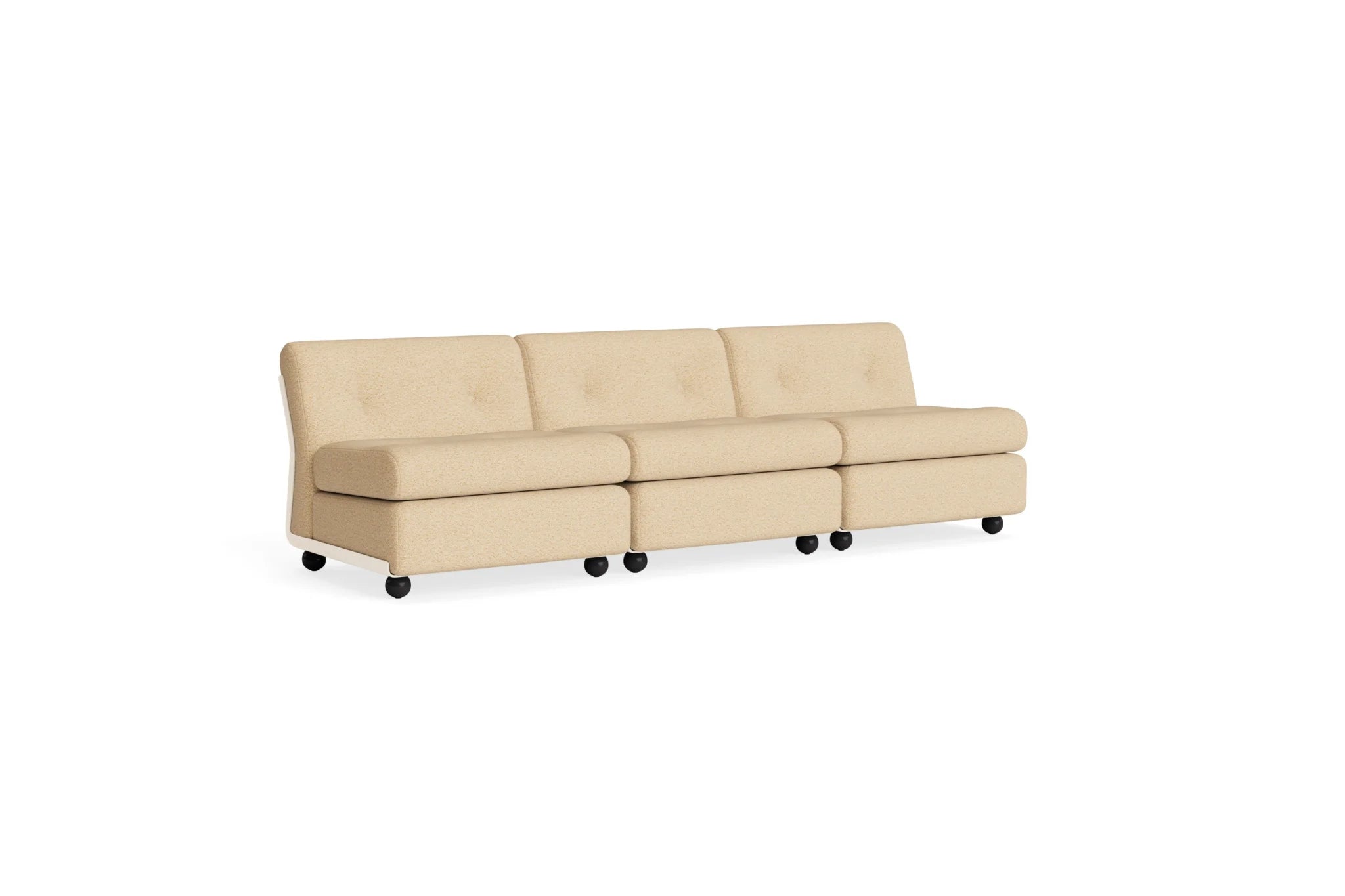 Hay Design Amanta Sofa stof 3 zits - Seater Cream Beige & Shell & Upholstery Vanir 413