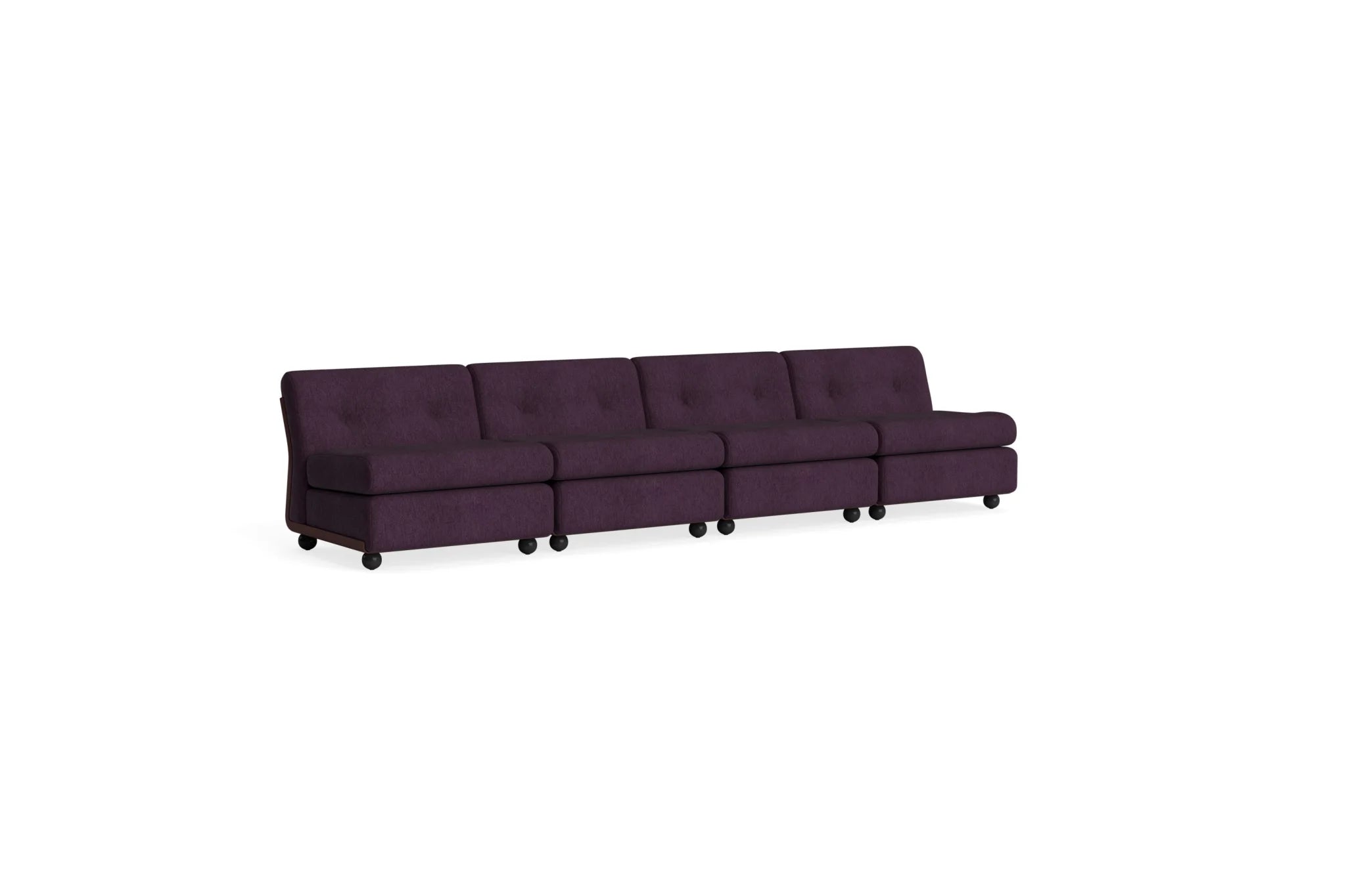 Hay Design Amanta Sofa stof 4 zits - Burgundy Red Shell & Upholstery Turf Burgundy