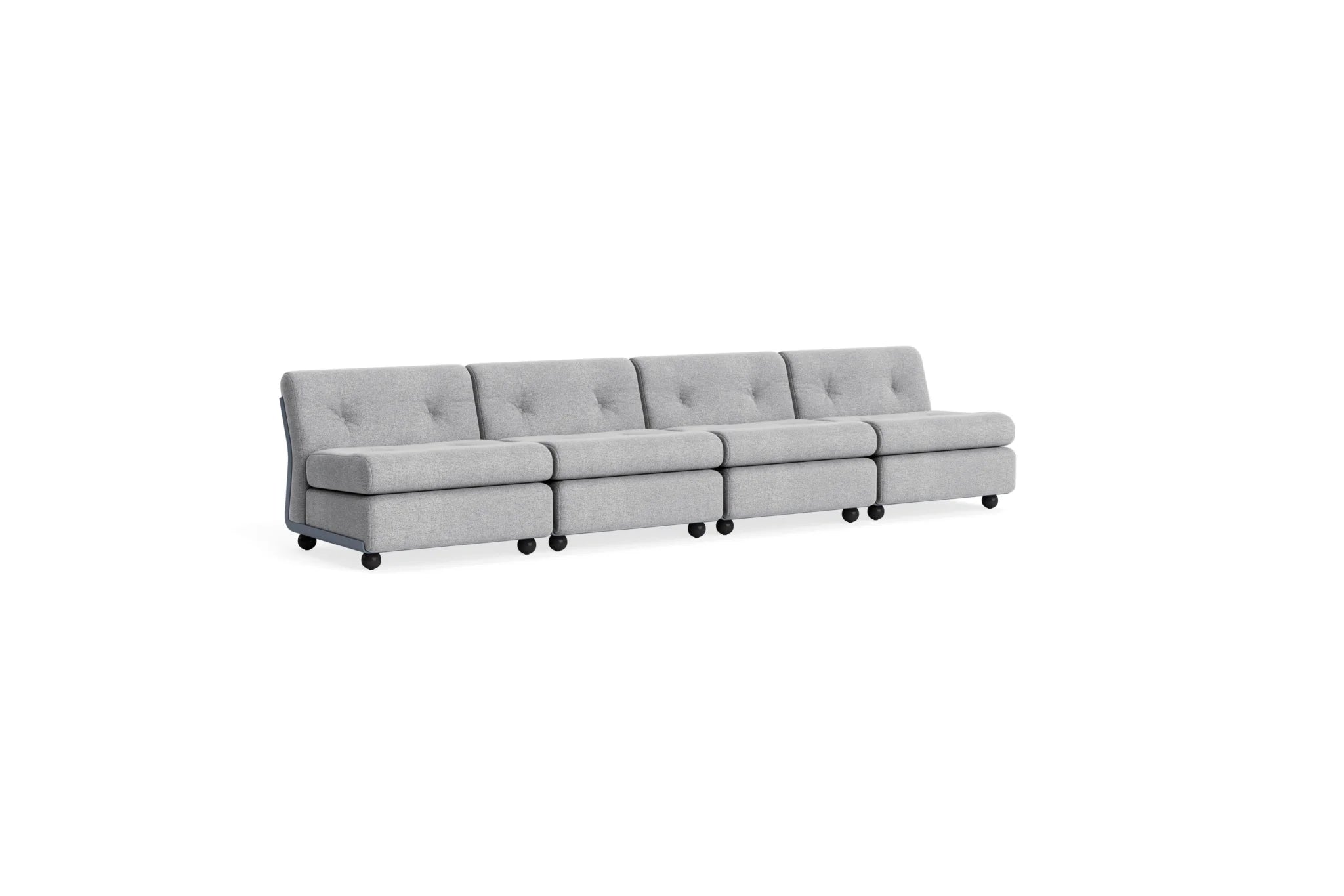 Hay Design Amanta Sofa stof 4 zits - Frost Blue Shell & Upholstery Hallingdal 130