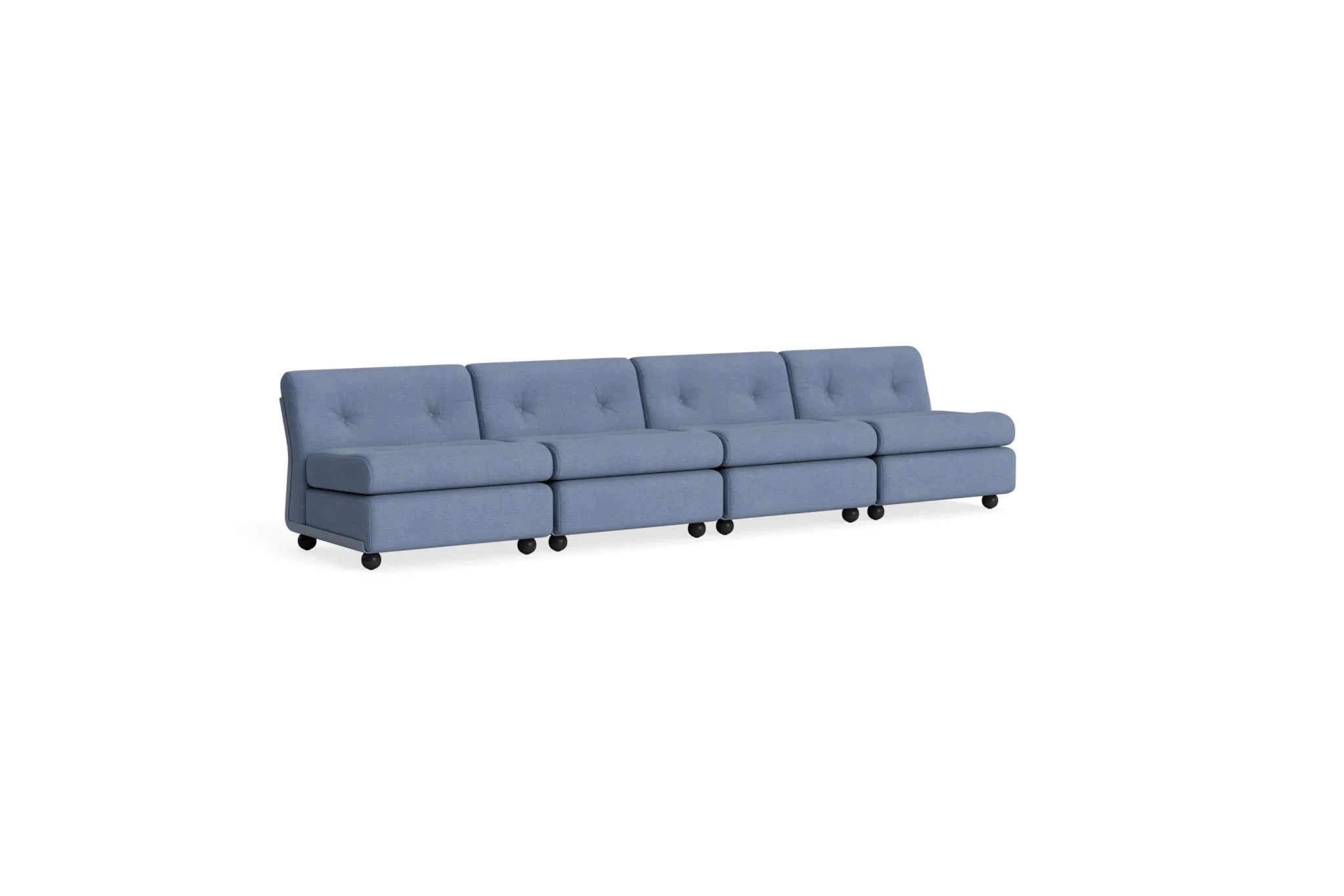 Hay Design Amanta Sofa stof 4 zits - Frost Blue Shell & Upholstery Osumi 30