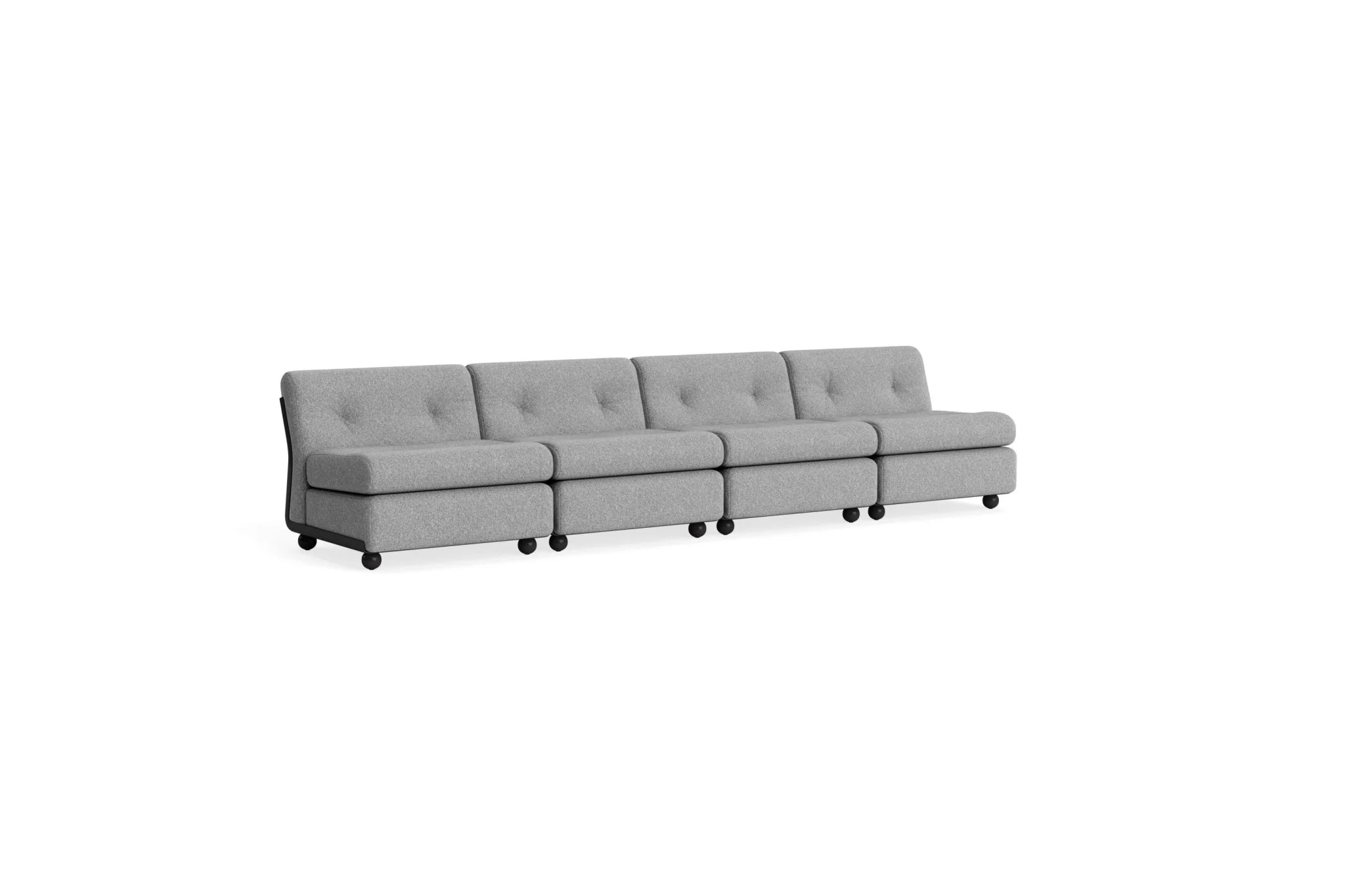 Hay Design Amanta Sofa stof 4 zits - Seater Anthracite & Shell Upholstery Hallingdal 126