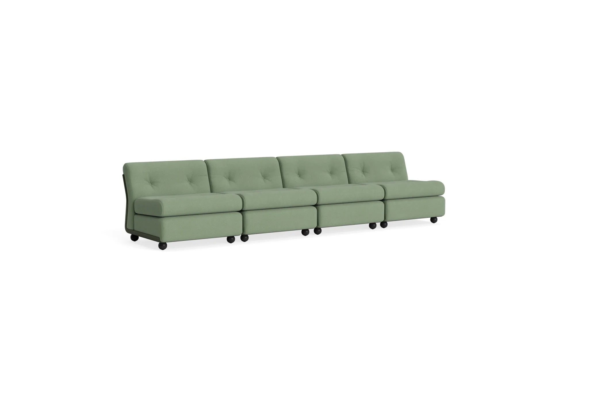 Hay Design Amanta Sofa stof 4 zits - seater Bottle green & shell Upholstery Osumi 27