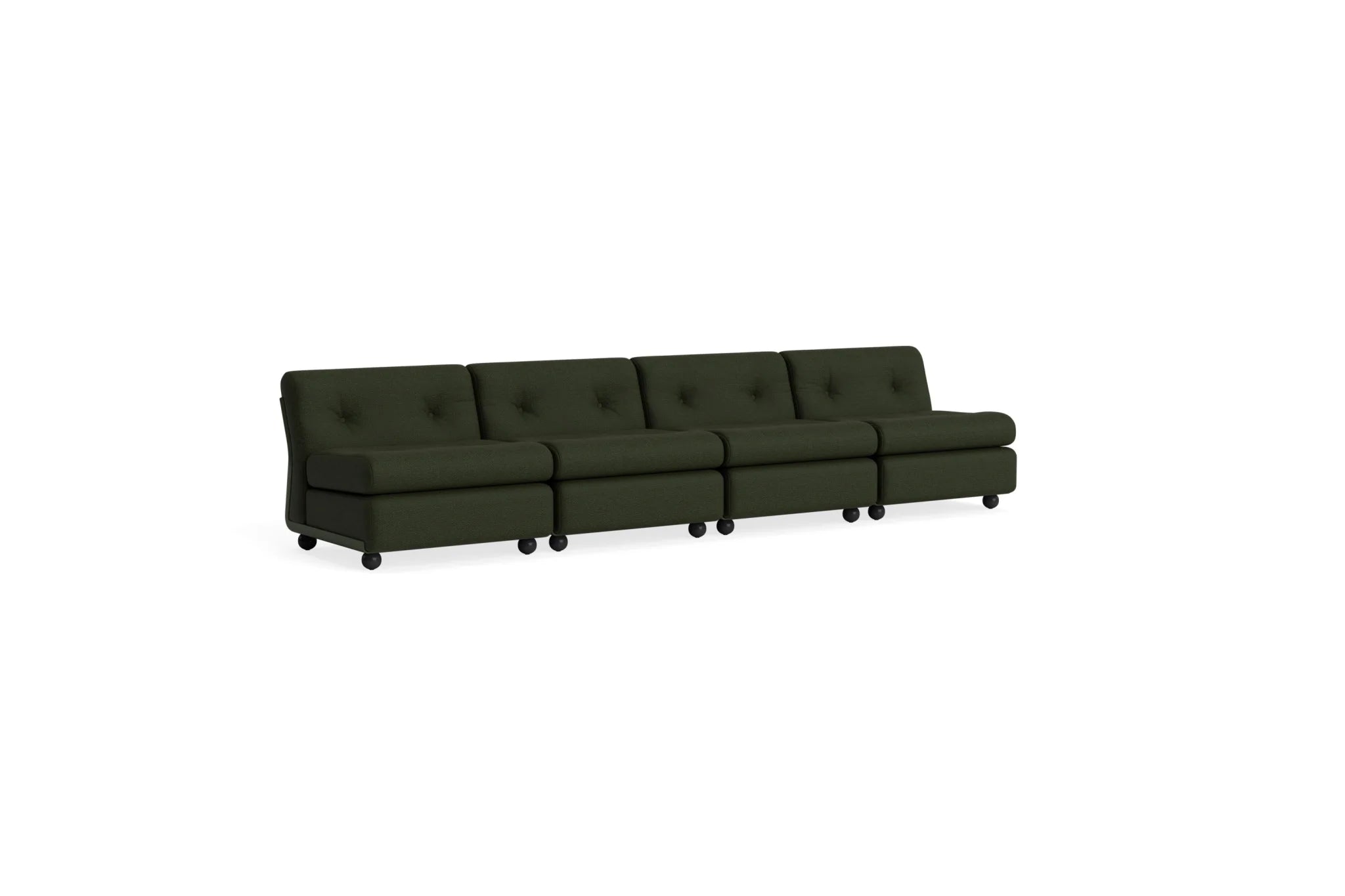 Hay Design Amanta Sofa stof 4 zits - seater Bottle green & shell Upholstery Maglia Dark green