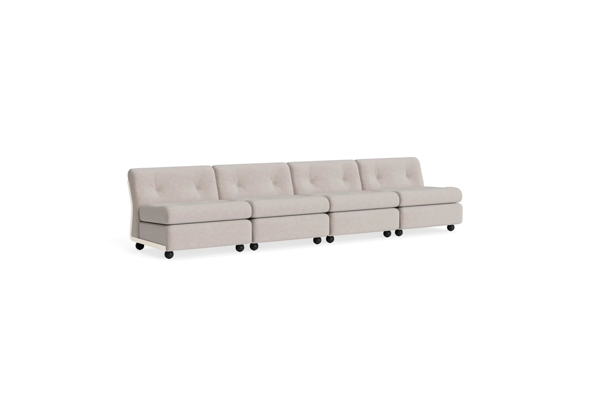 Hay Design Amanta Sofa stof 4 zits - Seater Cream Beige Shell & Upholstery Overlap 05