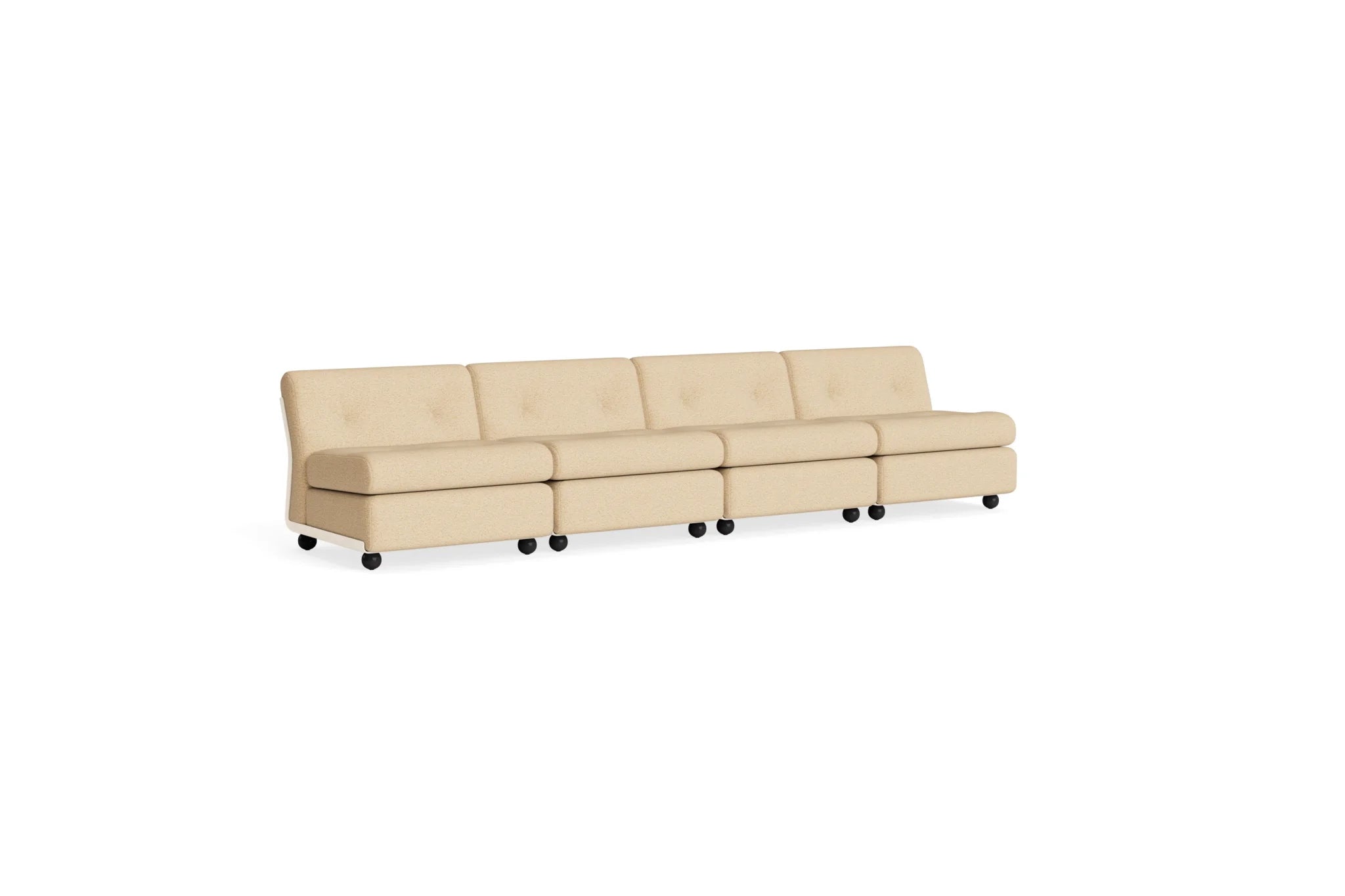 Hay Design Amanta Sofa stof 4 zits - Seater Cream Beige & Shell & Upholstery Vanir 413