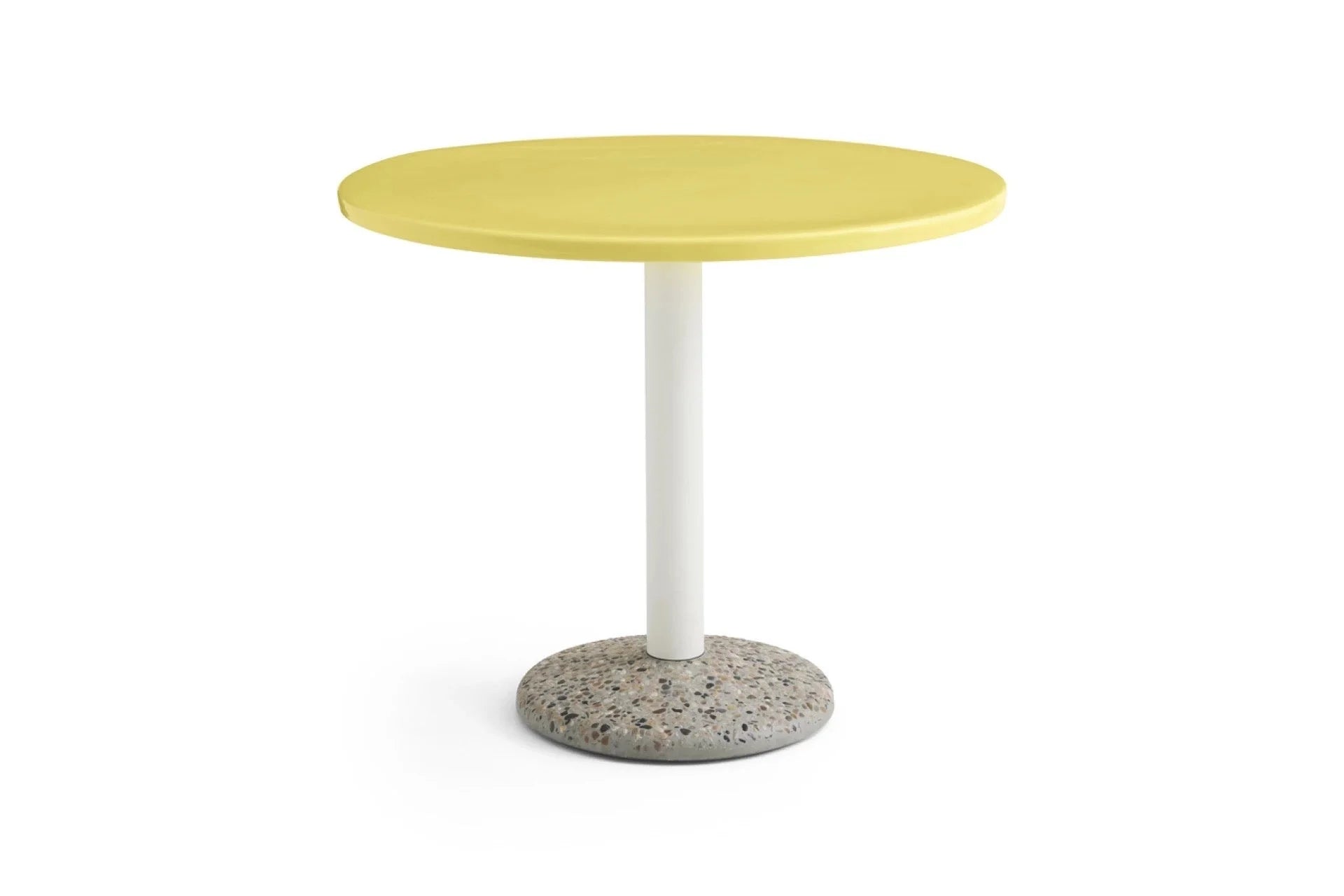 Hay Design buitentafel Ceramic - yellow - Ø 90 cm.