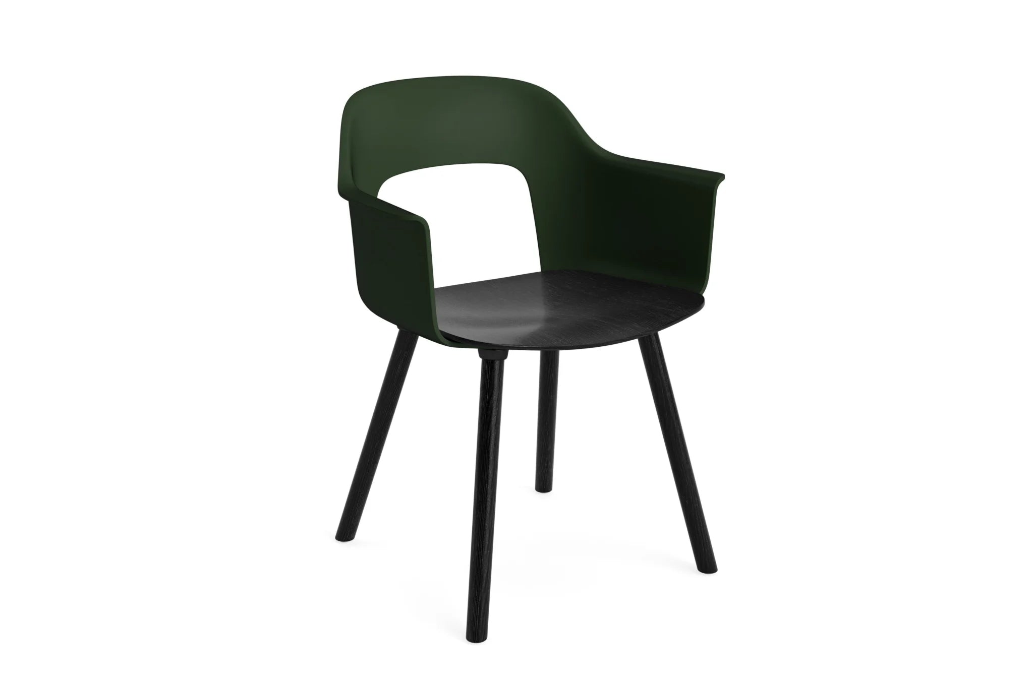 Hay Design Layout Armchair 222 zwart eiken - Bottle green