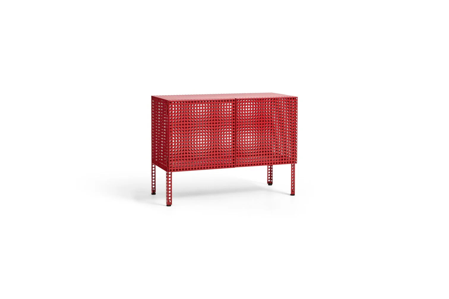 Hay Design Perforated Cabinet Small wine red