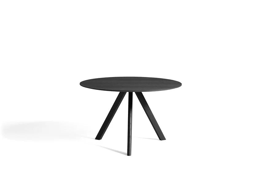 Hay Design tafel CPH 20 - Ø 120 cm. - lacquered solid black oak frame - top black oak