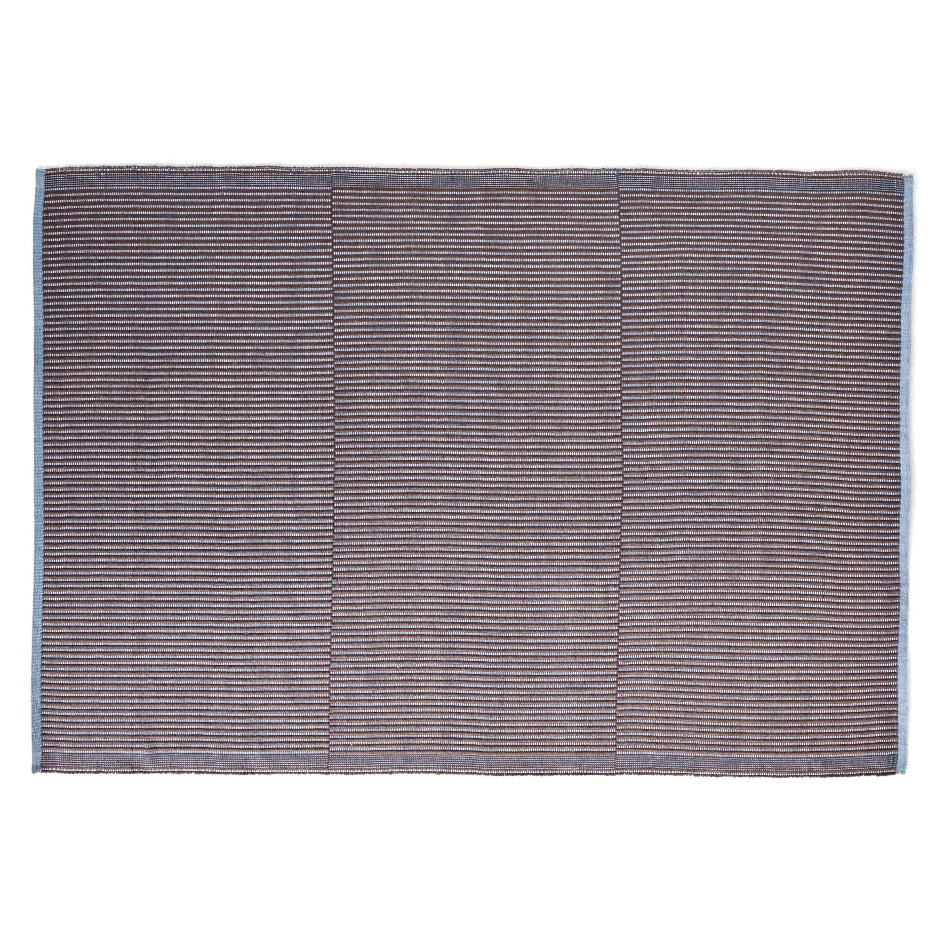 Hay Design vloerkleed Tapis - kastanje en blauw