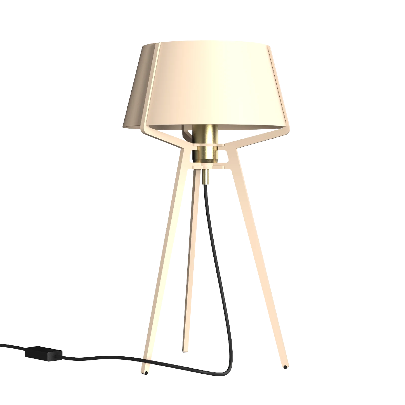 Tonone Bella tafellamp met messing fitting - lightning white