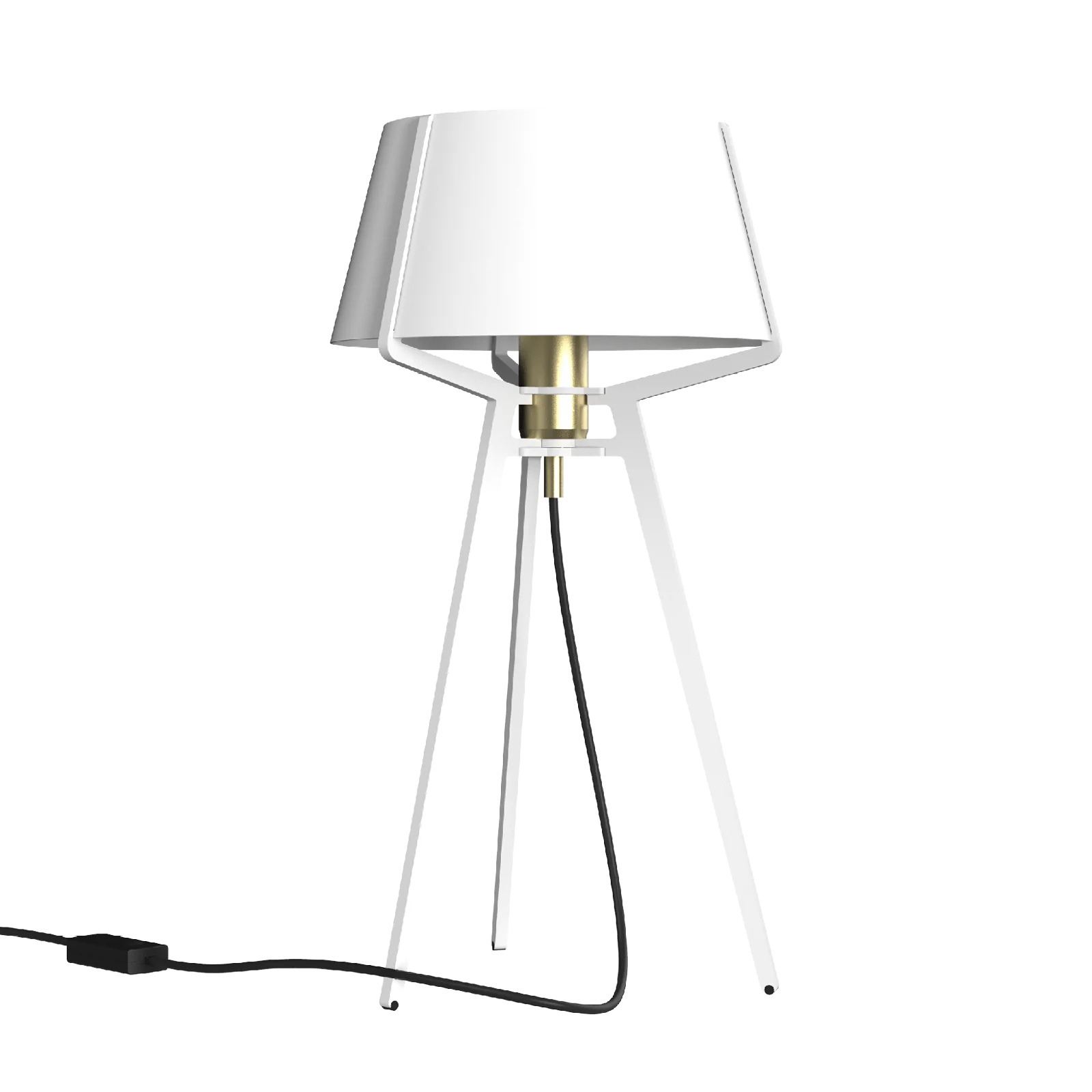 Tonone Bella tafellamp met messing fitting - pure white