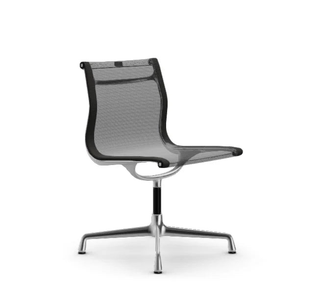 vitra Eames Aluminium Chair EA 101 - Dine - Netweave - Netweave darkgrey - verchroomd onderstel