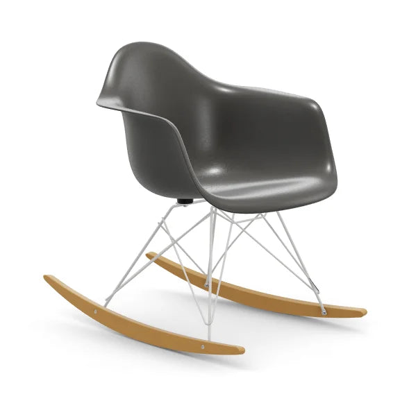 vitra Eames Fiberglass Armchair RAR - wit onderstel - elephant hide grey - licht