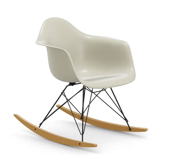 vitra Eames Fiberglass Armchair RAR - zwart onderstel - parchment - licht