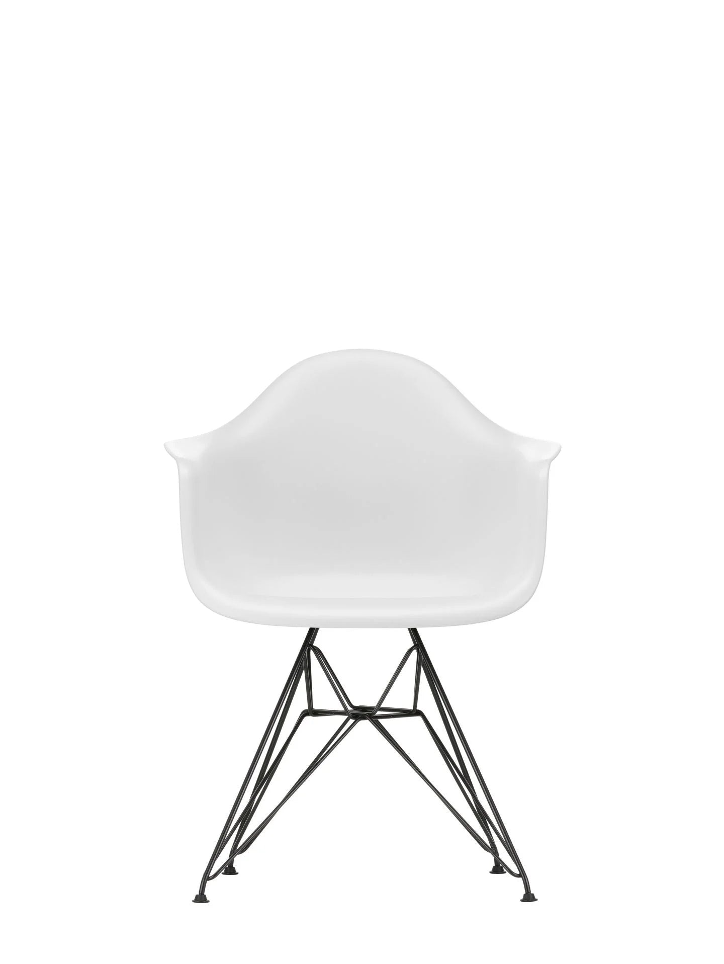 vitra Eames Plastic Armchair DAR RE - zwart onderstel - cotton white RE