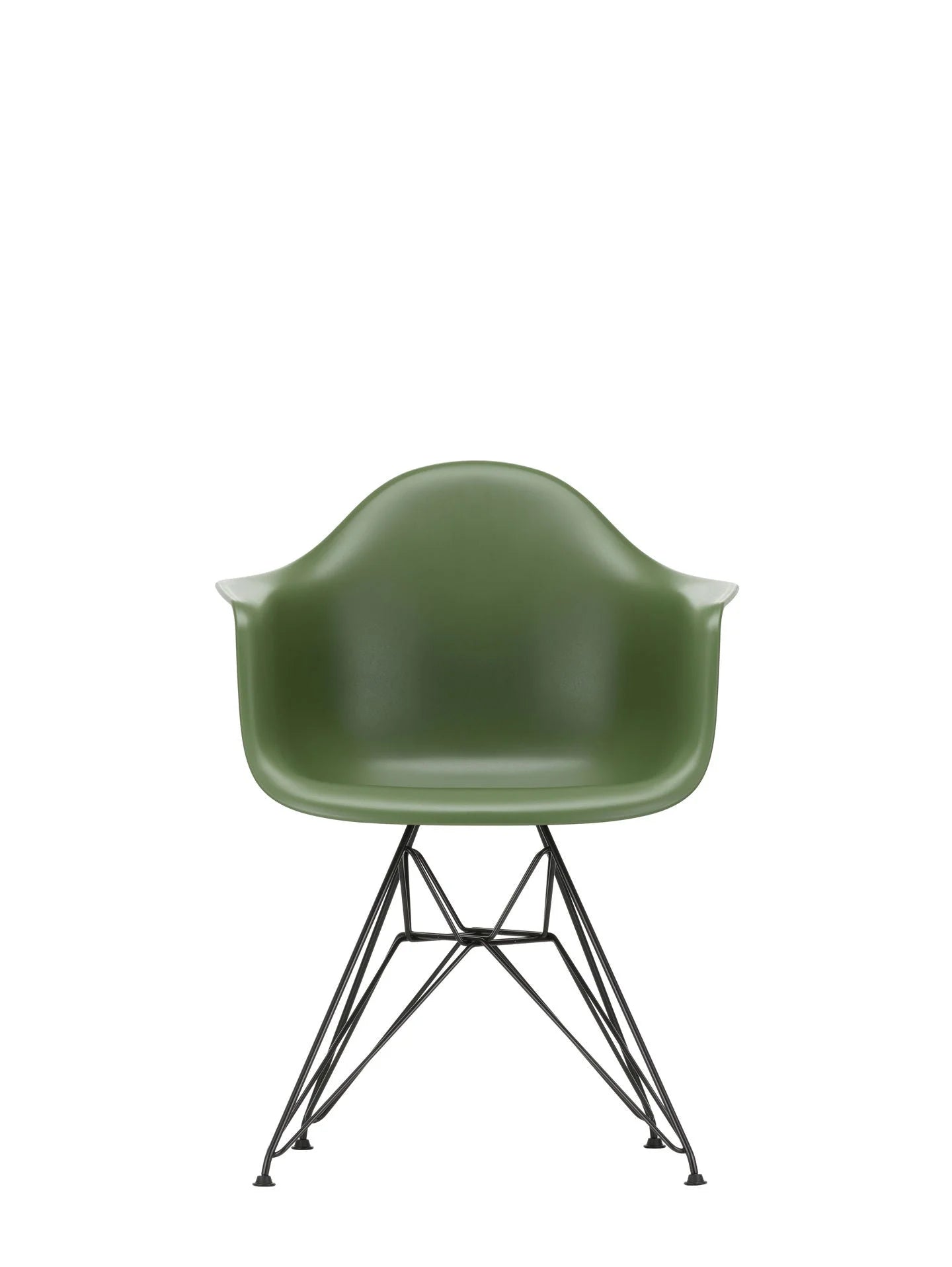 vitra Eames Plastic Armchair DAR RE - zwart onderstel - forest green RE