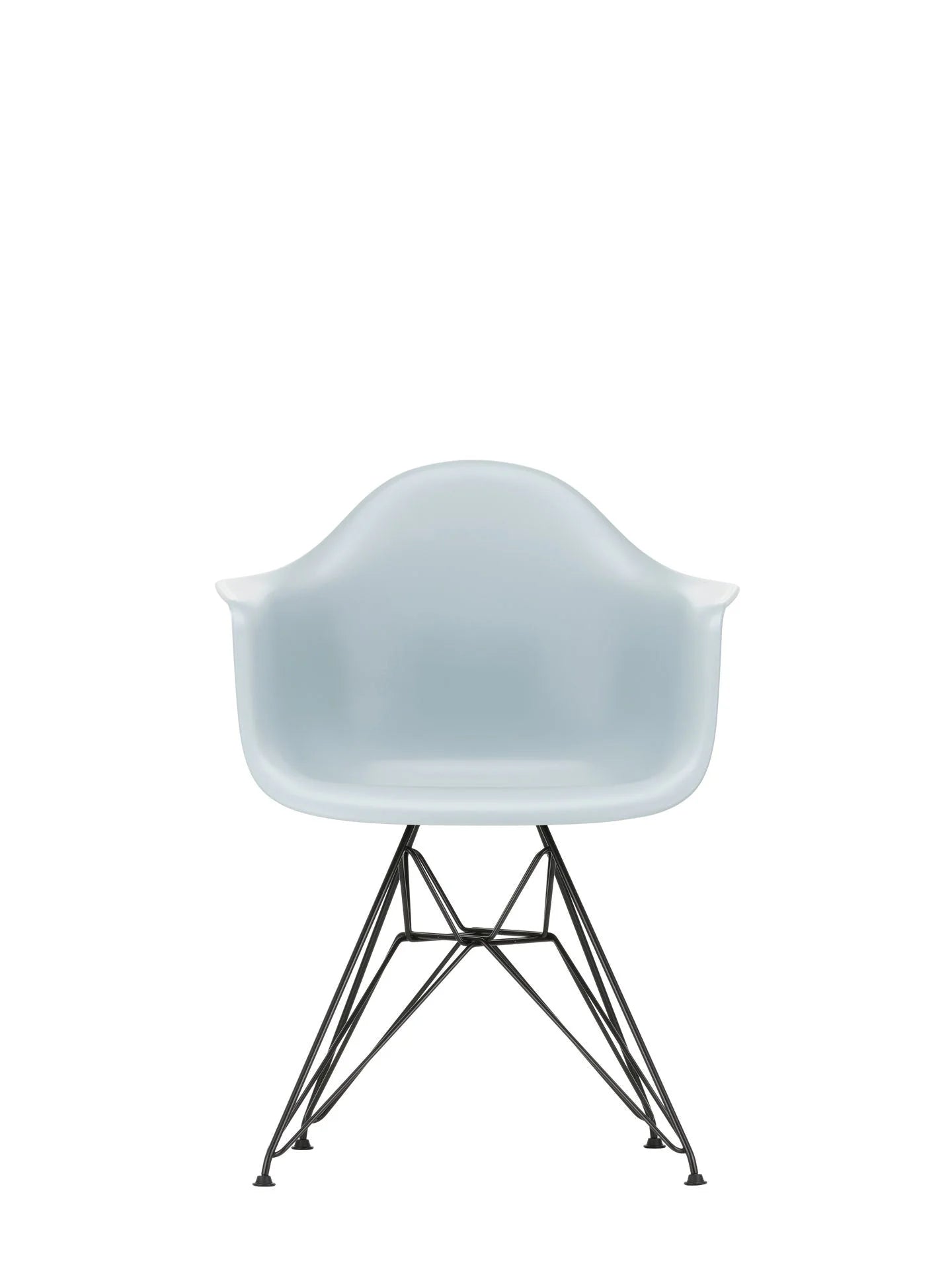 vitra Eames Plastic Armchair DAR RE - zwart onderstel - ice grey RE