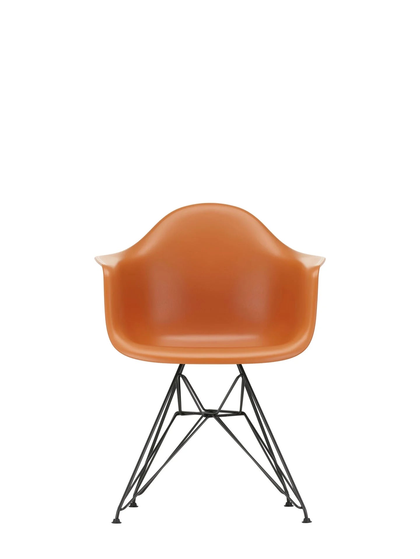 vitra Eames Plastic Armchair DAR RE - zwart onderstel - Rusty Orange RE